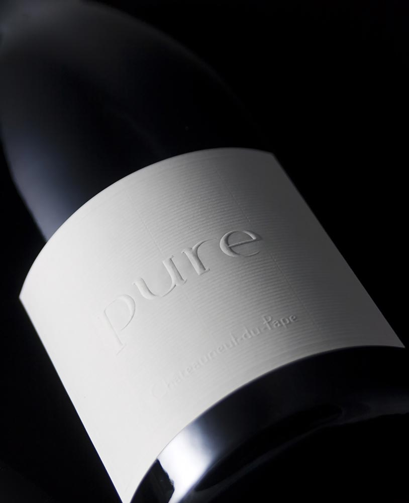 étiquette de vin domaine la barroche "pure"